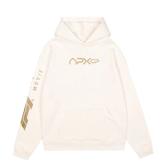 Formula 1 Movie APXGP Team Hoodie - Ivory White Small - Picture 1 of 8